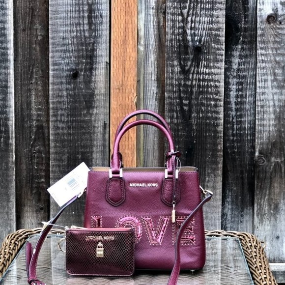 NWT MICHAEL KORS MD MESSENGER ADELE BAG+WALLET